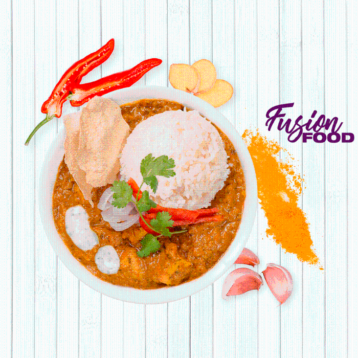 Poulet-Curry Tikka Masala mit Reis